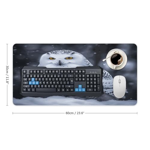 Arctic Owl Desk Mat Non-Slip Large Mouse Pad miniatura 2