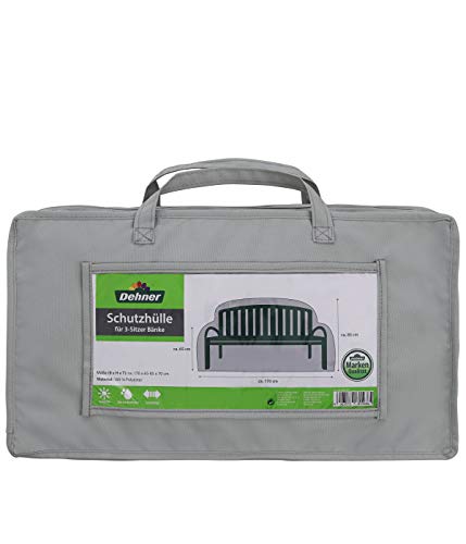 Funda para banco de jardín de poliéster Dehner gris: protección premium 3 plazas 2
