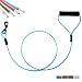 BAAPET 5 Feet Chew Proof Dog Leash with Coated Steel Cable and Soft Padded Handle for Small, Medium and Large Dogs (Blue)