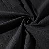 YAOBAOLE Men Linen Beach Shirts for Men Classic Henley T-Shirts Vacation Short Sleeve Shirt Black 3XL #3