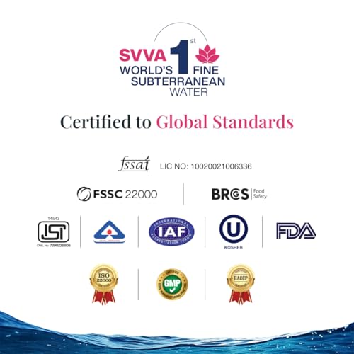 Image of SVVA Earth's Finest Water Premium Subterranean Water | 500 ML Pack 24(PET), Alkaline pH 8+ | Balanced Mineral Essential Healthy Mineral Hydration | Premium PET Bottle Refillable Bottle