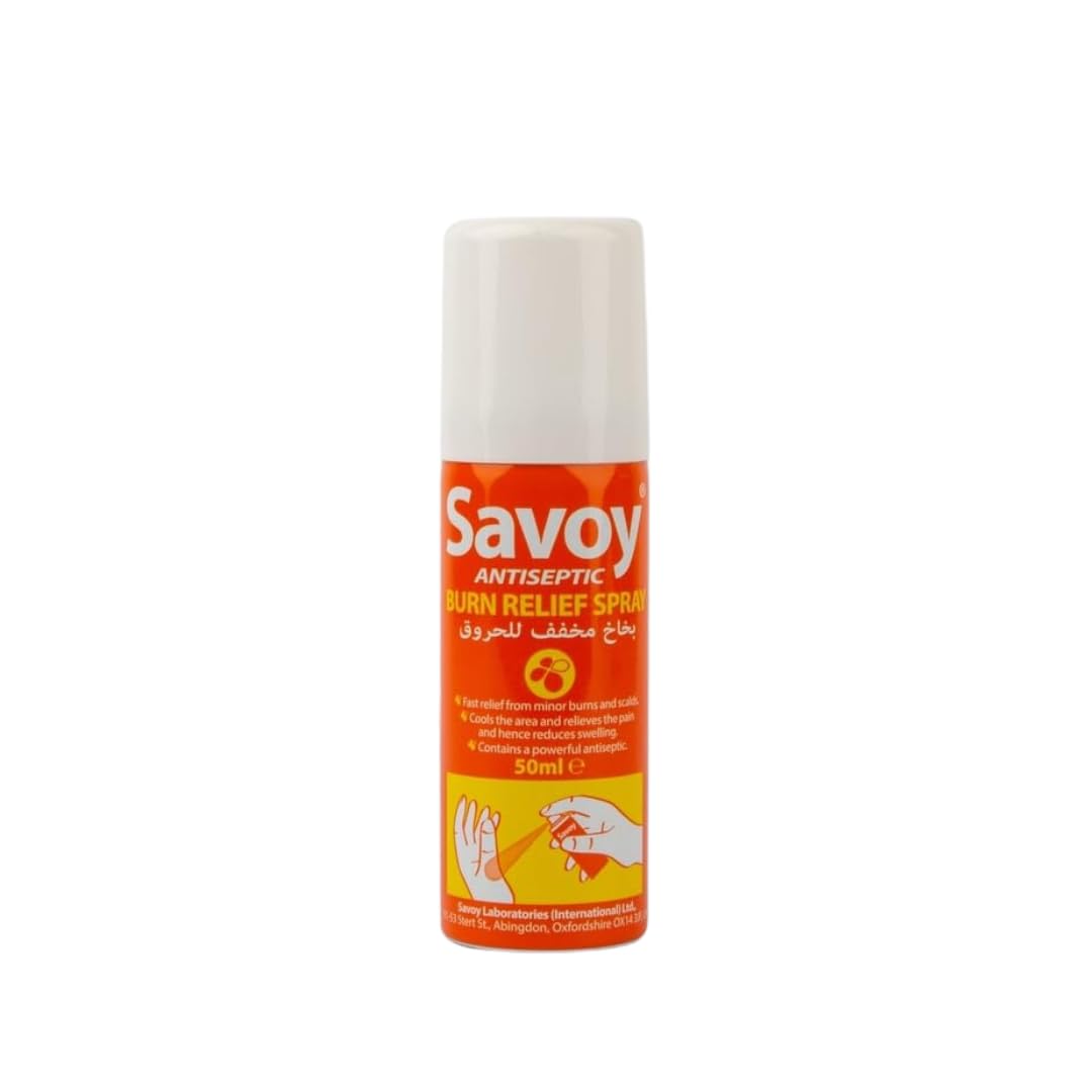Savoy Burn Relief Spray (50 ml), Multipurpose and Portable Spray