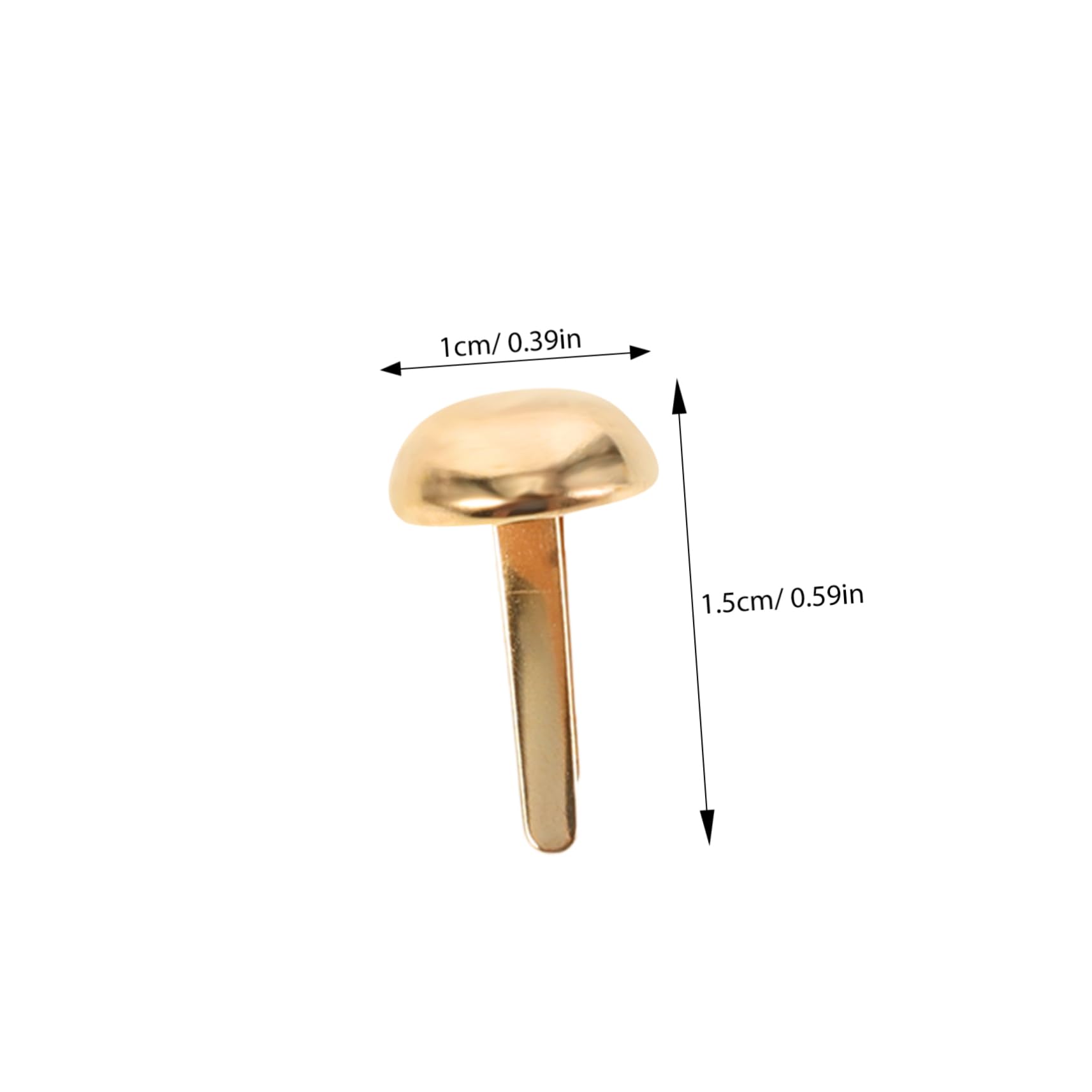 HOMSFOU 100pcs Mini Paper Fasteners Round Pins for Crafts Metal Fasteners Handcraft Dressmaking Supplies