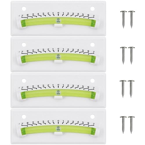 Larbeti 4P White RV Level Bubble, Camper Bubble Level Stick-on & Wall-Mount