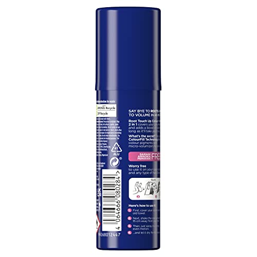 Clairol root touch up color + volume 2 in 1 spray black, 75ml - Image 3
