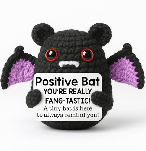 MBL Birthday Inspirational Gifts for Women - Motivational Funny Gag Boo Spooky Crochet Bat Birthday...