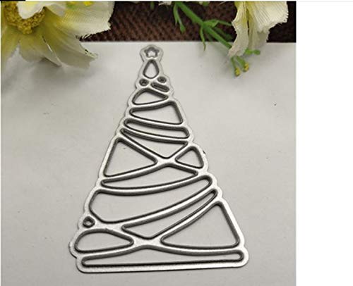 Modern Style Star Topped Christmas Tree Metal Die Cutter (XD 71)