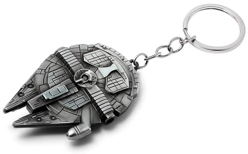 Llavero de metal con anillo para fans de la saga de Star Wars