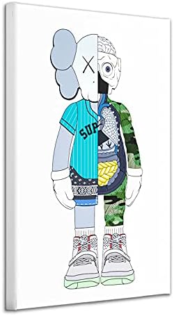 Kaws アートパネル 暴力的なクマ 飾り絵 50 Off ポスター 壁掛け アートフレーム モダン インテリア部屋飾り 木枠付きの完成品 G 40cmx60cm インテリア 印刷された 絵画 アートボード