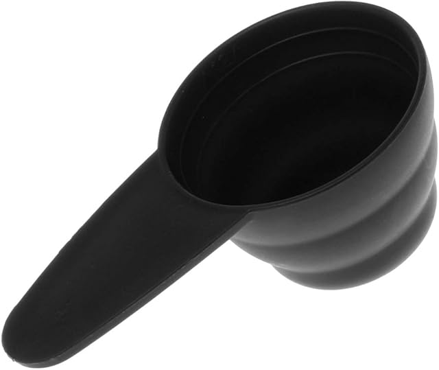 WOWOWO Food Grade Plastic Measuring Spoon With Scale Coffee Scoop Baking Utensils Milk Powder Spoons,Black,Dimensions: 9.5x5x3.5cm