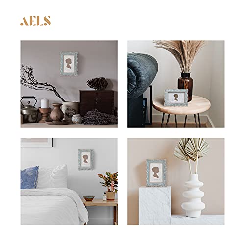 Aels 4X6 Inch Vintage Picture Frame, Elegant Antique Photo Frames With Glass Front, Photo Display, Tabletop Wall Hanging, Gift Ideas, Vine Pattern #TOP3