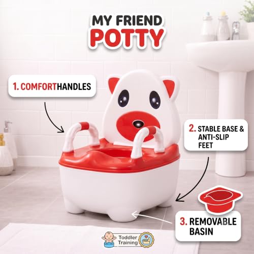 Image of Baby Potty Seat for 6 Months to 2 Years | Potty Training Chair with Removable Bowl | BPA Free Toddler Potty Chair with Backrest