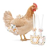 Lot de 2 couches de poulet lavables et réglables pour volaille...