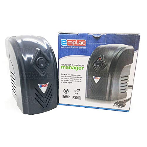 Protetor Eletrônico 500VA 300W Monovolt 127V 4 Tomadas Cabo 1 Metro Certificado Emplac F60000