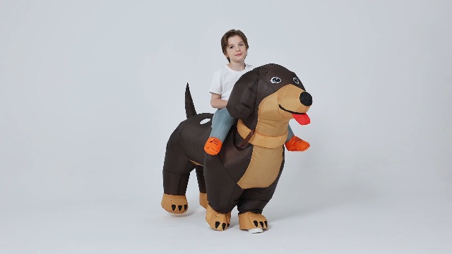 Disfraz Inflable de Perro Dachshund para Niños miniatura 7