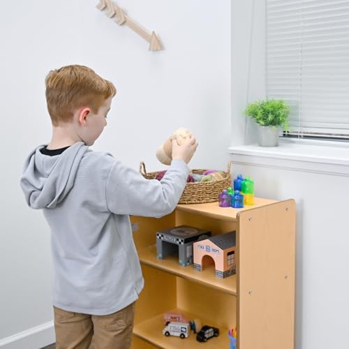 Children’s Factory Value Line Narrow 3-Shelf Toddler Bookshelf and Toy Organizer Shelves for Daycare, Playroom, Preschool by Angeles - Used condition - Image 7