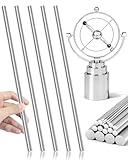 FIVEIZERO 5Pcs 1/4nch x 300mm 304 Stainless Steel Round Rod, Solid Metal Rods for Industrial Metal Working, Smooth Steel Rod Shaft for DIY Craft Hobby Model Making
