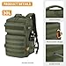 HUNTVP Tactical Backpack for Men 30L Military Backpack MOLLE Assault Pack Army Daypack Hunting Rucksack for Hiking Travel Work with Bottle Holder，Army Green