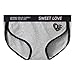 Womens Fashion Panties Cute Letter Graphic High Slit Briefs Mid-Rise Hip Lift Underwear Y2k Athletic Style Underpants Gray