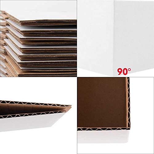 Image of 4.5in x 4.5in x 5in White Packaging Box 3 Ply Corrugated Cardboard Carton Shipping Square Storing Boxes Pack of 75