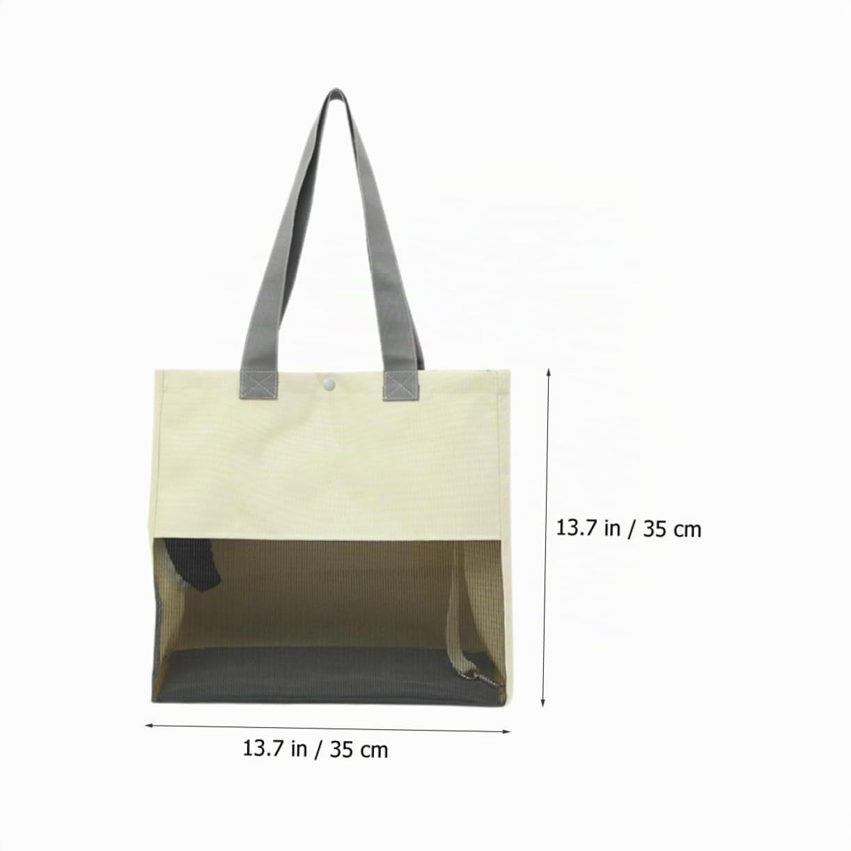 Transportín Portátil para Gatos Cómodo y Ligero de Tela Oxford Beige