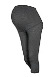 Galaxie Premaman Leggings Capri, Grigio Scuro, L