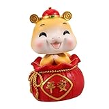 ULTECHNOVO 蛇の置物 樹脂製 デスク や車のダッシュボード用 装飾 アニマルオブジェ の旧正月 飾り 幸運のシンボル 家やオフィス向けインテリアグッズ