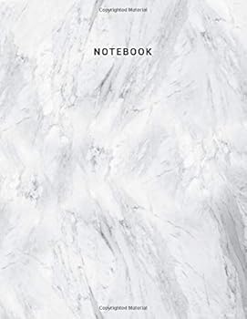 Notebook: Light White Marble - Composition Notebook - 8.5 x 11 - College Ruled 110 Pages