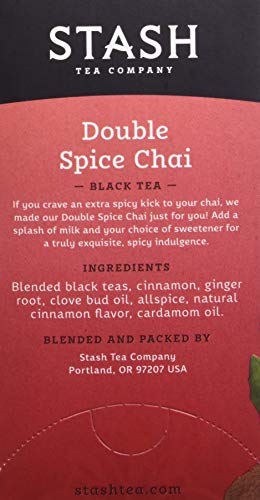 Stash Double Spice Chai Black Tea, 18 Ct #TOP3