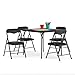 Flash Furniture Mindy Kids 5-Piece Folding Table and Chairs Set for Daycare and Classrooms, Children's Activity Table and Chairs Set, Black