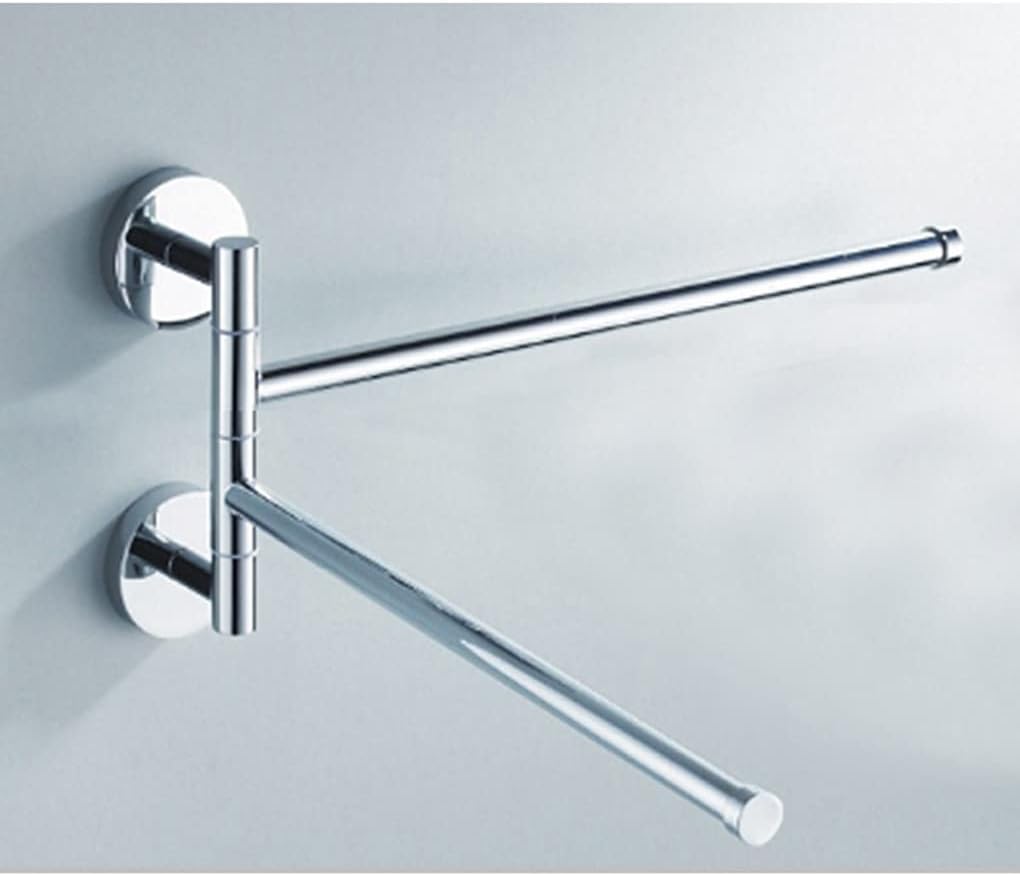 FMURY Bathroom Towel Rack 360 Degree Rotatable Towel Holder Space Steel Towel Hanger Kitchen Shelf image 3