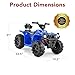 Best Choice Products 12V Kids Ride-On Electric ATV, 4-Wheeler Quad Car Toy w/Bluetooth Audio, 2.4mph Max Speed, Treaded Tires, LED Headlights, Radio - Blue
