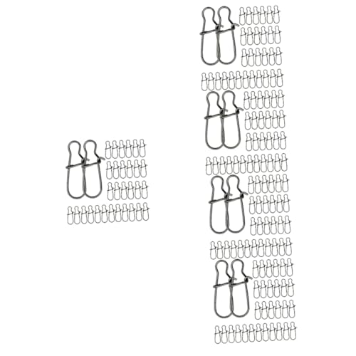Émerillons à pression Mipcase en acier inoxydable pour pêche, lot de 500 pièces