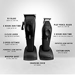 TPOB Play Barber Hair Clippers for Men 7500 RPM with Rubber Black Grips (Blackout Set) - Image 2