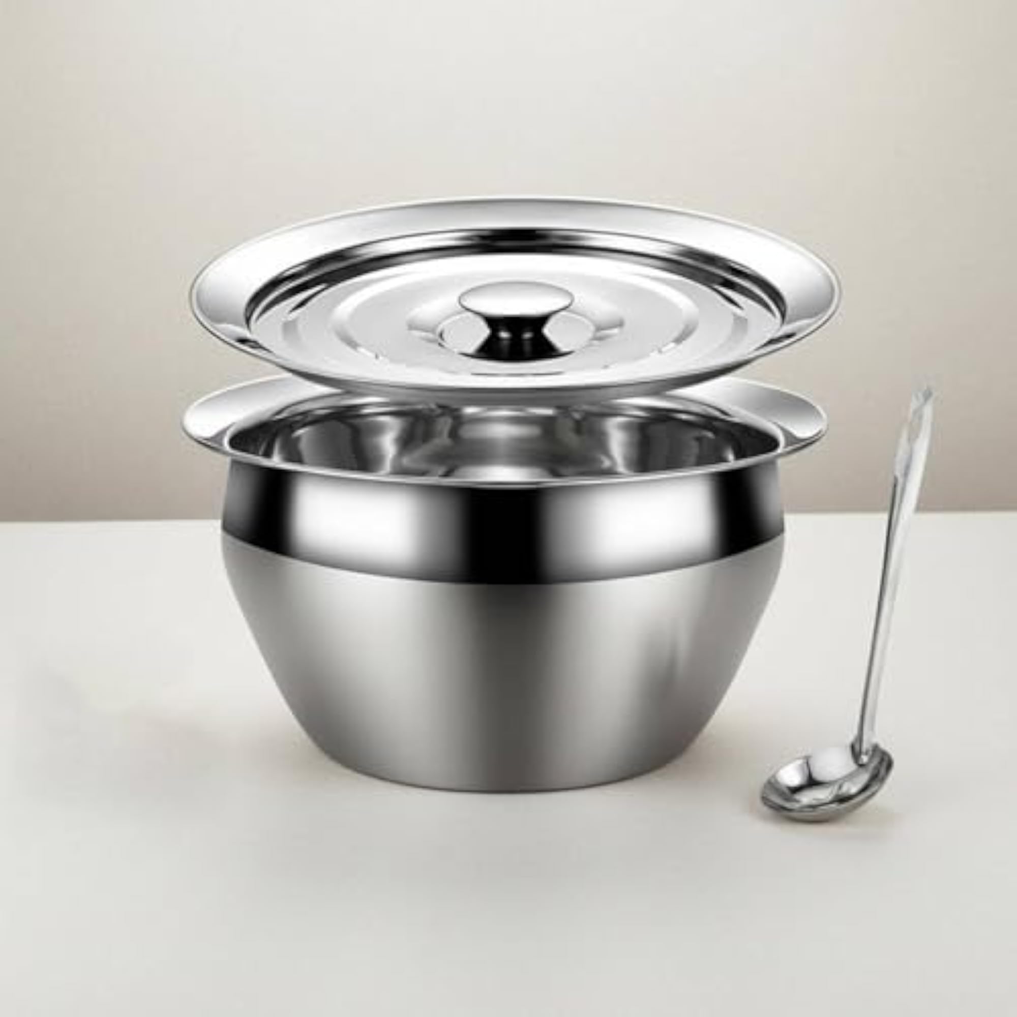 Extra Thick Stainless Steel Oil Strainer Pot, 11 Inch