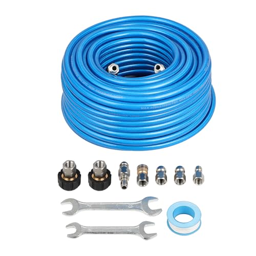AMCCM 100FT 4000PSI Replacement Pressure Washer Hose for 1/4 Inch Kink Resistant Pressure Washer Hose