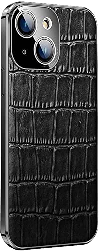 Housse iPhone 14 motif crocodile noir idéale pour le quotidien et les sorties