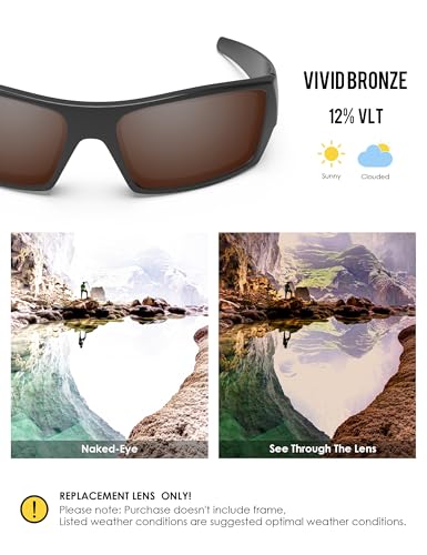 Image of BLAZERBUCK Anti-salt Polarized Replacement Lenses for Oakley Gascan OO9014 Sunglass