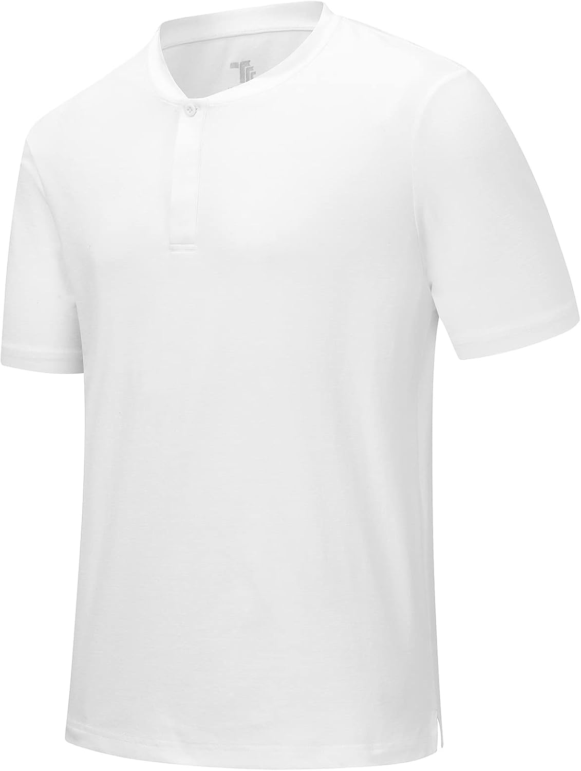 Rdruko Men's Collarless Golf Shirts Henley Dry Fit Athletic