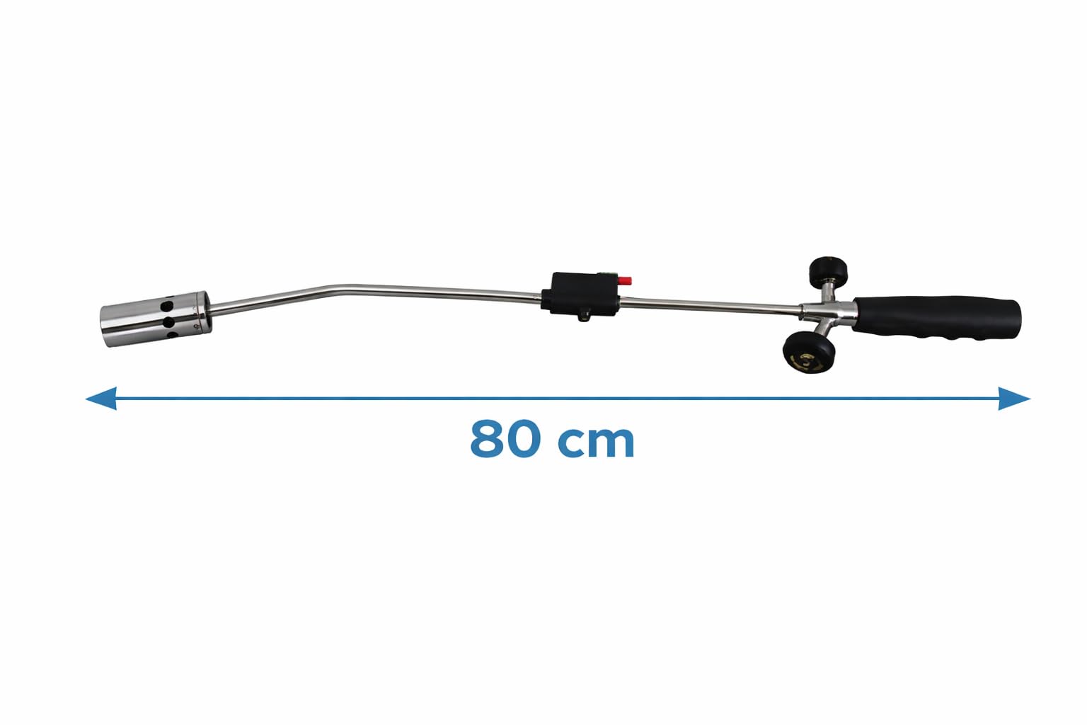 Bruciatore di erbacce RHP 80 cm a gas con accensione piezoelettrica, fiamma regolabile, incluse 8 cartucce da 227 g