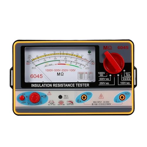 絶縁抵抗計 デジタルオーム計 絶縁テスター メガメーター 0-2000MΩ 100V/250V/500V/1000V メガオーム計 プロにもDIY愛好家にも(TY6017)