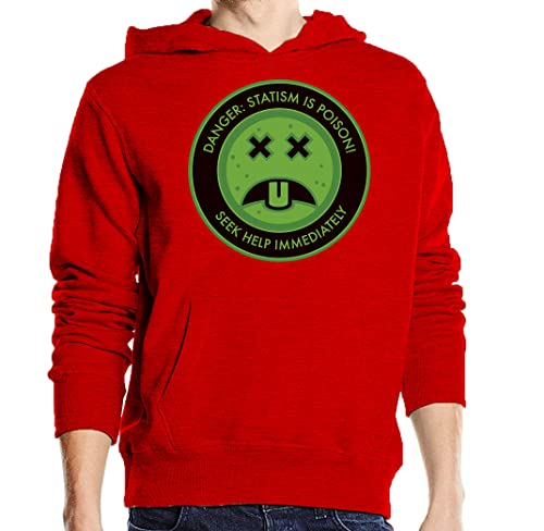 Sweat à capuche rouge Danger Statism pour vos sorties urbaines