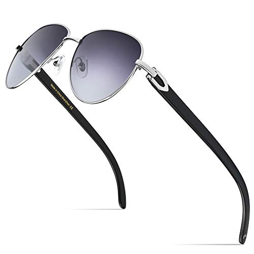 HEPIDEM 100% Really Buffalo Horn Handmade Sun Glasses for Men New Round Luxury Buffs Sunglasses