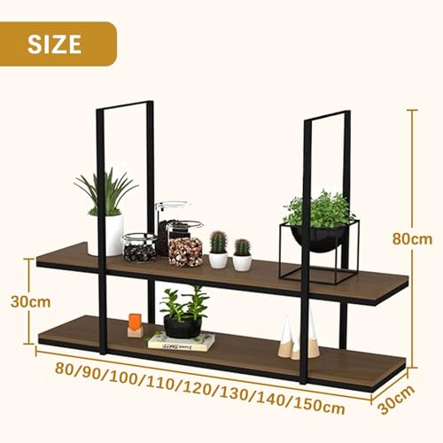 Étagère flottante pour plantes et fleurs avec présentoir en fer - 4