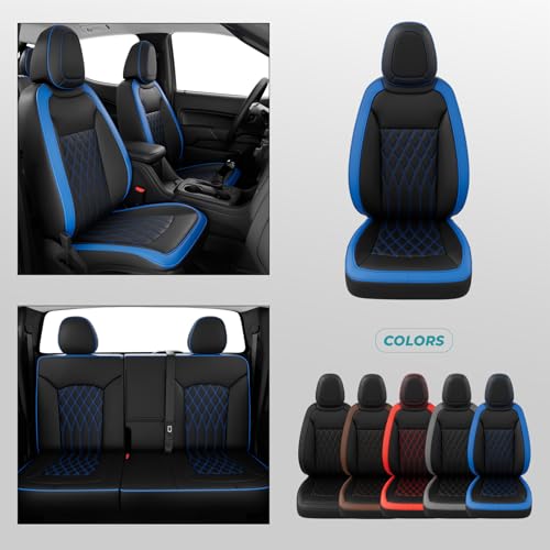 FEINEPRO Custom Fit for Chevrolet Colorado 2015-2022 Crew Cab Z71 LT ZR2 - Full Set/Front Seat Truck Seat Covers for Chevy Colorado 5 Seats - Image 9