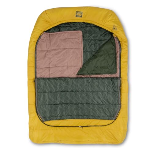 Image of Kelty Tru.Comfort Doublewide 20 Degree Sleeping Bag - Two Person Synthetic Camping Sleeping Bag for Couples & Family Camping | Wider Than a Queen Sized Bed, Removable Top Layer, 2 Built-in Blankets, Oversized Hood, Recycled Fabrics and Synthetic Fill