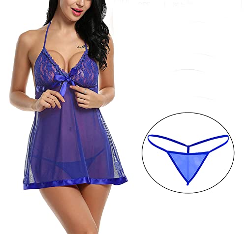Image of Women Babydoll Lingerie with G -String Panty