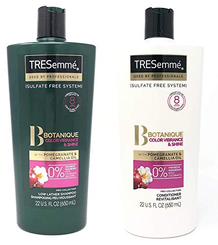 Tresemme Pro Collection Haircare - Botanique Color Vibrance & Shine with Pomegranate & Camellia Oil - Shampoo & Conditioner Set - Net Wt. 22 FL OZ (650 mL) Per Bottle - One Set