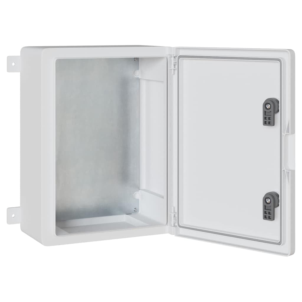 Mangloder Steuerungsschrank Grau aus ABS Kunststoff 37 x 19,5 x 40 cm für Elektroinstallation, Schaltschrank, Sicherungskasten, Verteilerdose, Feuchtraum, Wandmontage innen außen