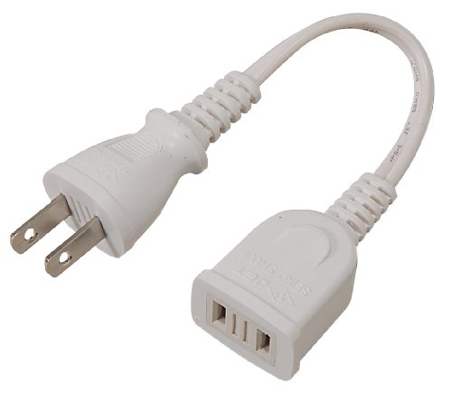 ヤザワ ACアダプター用延長コード1個口0.1m H1001WH